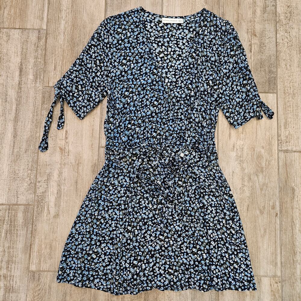 Faithfull the Brand Oslo Dress Women 6 Blossom Village Blue Floral Boho Romantic - Picture 4 of 14